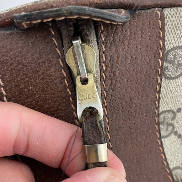 Gucci 1980’s Vintage Boston Bag Satchel Monogram - Picture 8 of 10
